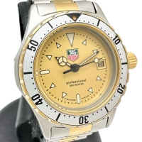 【TAG HEUER/タグホイヤー】 974.008 プロフェッショナル 200m 腕時計 ステンレススチール/GP クオーツ シャンパン文字盤/ゴールドシルバーコンビベルト レディース【中古】【真子質店】【NN】【IMox】