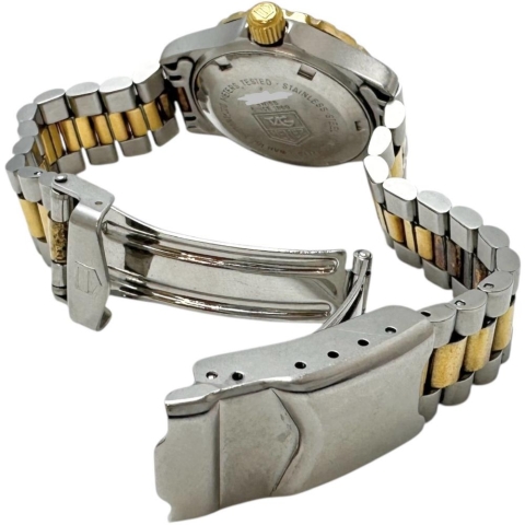 【TAG HEUER/タグホイヤー】 974.008 プロフェッショナル 200m 腕時計 ステンレススチール/GP クオーツ シャンパン文字盤/ゴールドシルバーコンビベルト レディース【中古】【真子質店】【NN】【IMox】