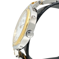 【HERMES/エルメス】 クリッパー 腕時計 ステンレススチール/GP クオーツ ホワイト文字盤/ゴールドシルバーコンビベルト レディース【中古】【真子質店】【NN】【MaMax】