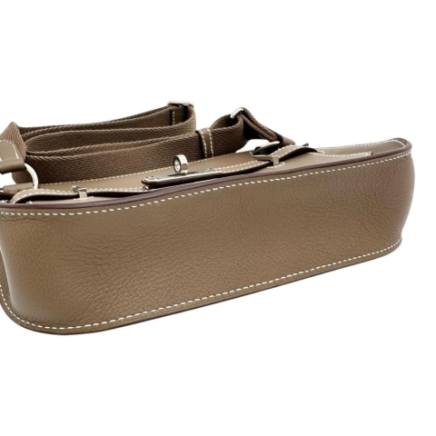 【HERMES/エルメス】 ジプシエール ミニ  ショルダーバッグ エバーカラー/レザー エトゥープ/シルバー金具 レディース【中古】【真子質店】【BL】【MiMixx】