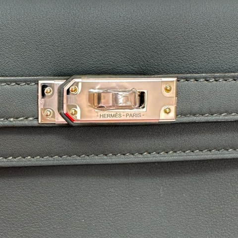 【HERMES/エルメス】 ケリー25 2WAYバッグ ハンドバッグ ヴォースイフト 深緑（ヴェールマングローブ）/ シルバー金具 レディース【中古】【真子質店】【BL】【TDMoxx】