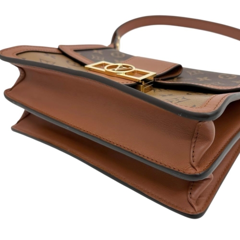 【LOUIS VUITTON/ルイ・ヴィトン】 M45958 モノグラムリバース ドーフィーヌMM ショルダーバッグ モノグラムキャンバス PVC/ゴールド金具 レディース【中古】【真子質店】【BL】【IMiKx】