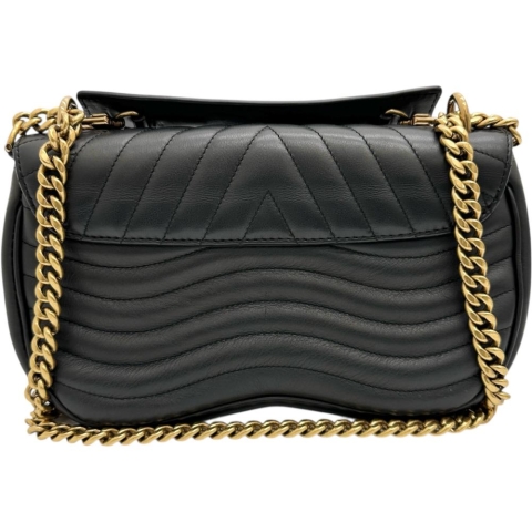 【LOUIS VUITTON/ルイ・ヴィトン】 M51498 ニューウェーブ ２WAYチェーンショルダーバッグMM ショルダーバッグ レザー ブラックレザー/ゴールド金具 レディース【中古】【真子質店】【BL】【IYMox】