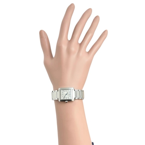 【CARTIER/カルティエ】 WSTA0065 新型 タンクフランセーズ 保証書/ギャラ/箱付 腕時計 ステンレススチール クオーツ 2023年製 シルバー文字盤 レディース【中古】【真子質店】【BL】【MaSMix】