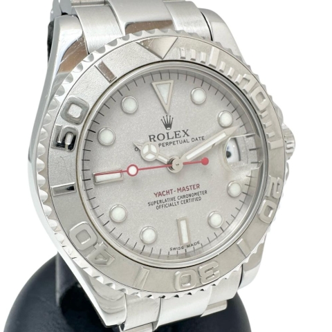 【ROLEX/ロレックス】 168622 ヨットマスター 腕時計 ステンレススチール/Ptプラチナ 自動巻き/オートマ 2000年製 シルバー文字盤/シルバーベルト レディース【中古】【真子質店】【BL】【KDMix】【ex】