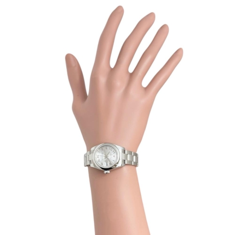 【ROLEX/ロレックス】 179160 デイトジャスト コンセントリック 保証書/ギャラ/箱付 腕時計 ステンレススチール 自動巻き/オートマ 2005年製 シルバー文字盤 レディース【中古】【真子質店】【BL】【MoMoxx】【ex】