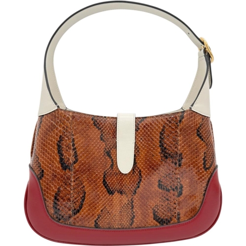 【GUCCI/グッチ】 636706 ジャッキー1961 ワンショルダーバッグ 2WAY  ショルダーバッグ レザー/パイソン  ホワイト/ブラウン/レッド レディース【中古】【真子質店】【BL】【IMaxx】