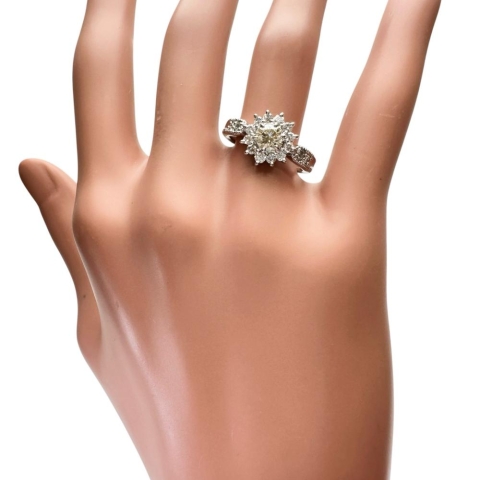 12.5号 中央ダイヤモンド（推定VLY/SI/GOODクラス） 0.504ct その他ダイヤモンド 0.50ct リング・指輪 Pt900プラチナ 6.8g レディース【中古】【真子質店】【NN】【Dxx】