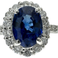 12号 サファイア 0.79ct ダイヤモンド 0.24ct リング・指輪 Pt900プラチナ 3.5g レディース【中古】【真子質店】【NN】【Maxx】