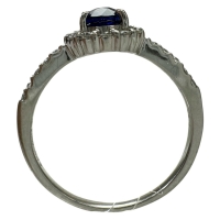 12号 サファイア 0.79ct ダイヤモンド 0.24ct リング・指輪 Pt900プラチナ 3.5g レディース【中古】【真子質店】【NN】【Maxx】