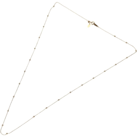 デザインボールチェーン ネックレス K18PGピンクゴールド 18金 1.8g 60.5cm レディース【中古】【真子質店】【BL】【Ixx】【ex】