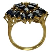 17.5号 サファイア ダイヤモンド リング・指輪 K18ゴールド 18金 9.0g レディース【中古】【真子質店】【NN】【IMoDx】