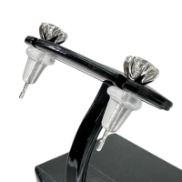 ダイヤモンド(H-SI2-VG) 0.348ct ダイヤモンド(G-SI2-VG) 0.315ct ピアス Pt900プラチナ 0.4g レディース【中古】【真子質店】【NN】【DIMi】