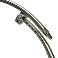 【CARTIER/カルティエ】 ジュストアンクル スモールモデル 現行モデル ダイヤモンド 0.18(20石)ct ブレスレット K18WGホワイトゴールド 18金 9.1g B6084017  #16 レディース【中古】【真子質店】【BL】【MoYMox】