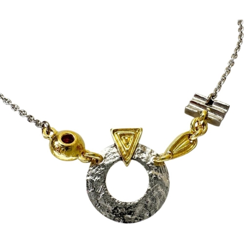 【ラ・ルー】 ダイヤモンド 0.06ct ネックレス Pt850プラチナ/Pt900プラチナ（トップ)/K18(分析済)  4.4g 38cm レディース【中古】【真子質店】【NN】【DIMi】