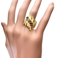 15号 【AKコレクション】  マルチ石 リング・指輪 K18ゴールド 18金 9.8g レディース【中古】【真子質店】【NN】【IYMiMa】