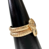 14号 スネーク/蛇  ダイヤモンド リング・指輪 K18ゴールド 18金 7.4g レディース【中古】【真子質店】【NN】【IIMox】