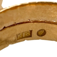 14号 スネーク/蛇  ダイヤモンド リング・指輪 K18ゴールド 18金 7.4g レディース【中古】【真子質店】【NN】【IIMox】